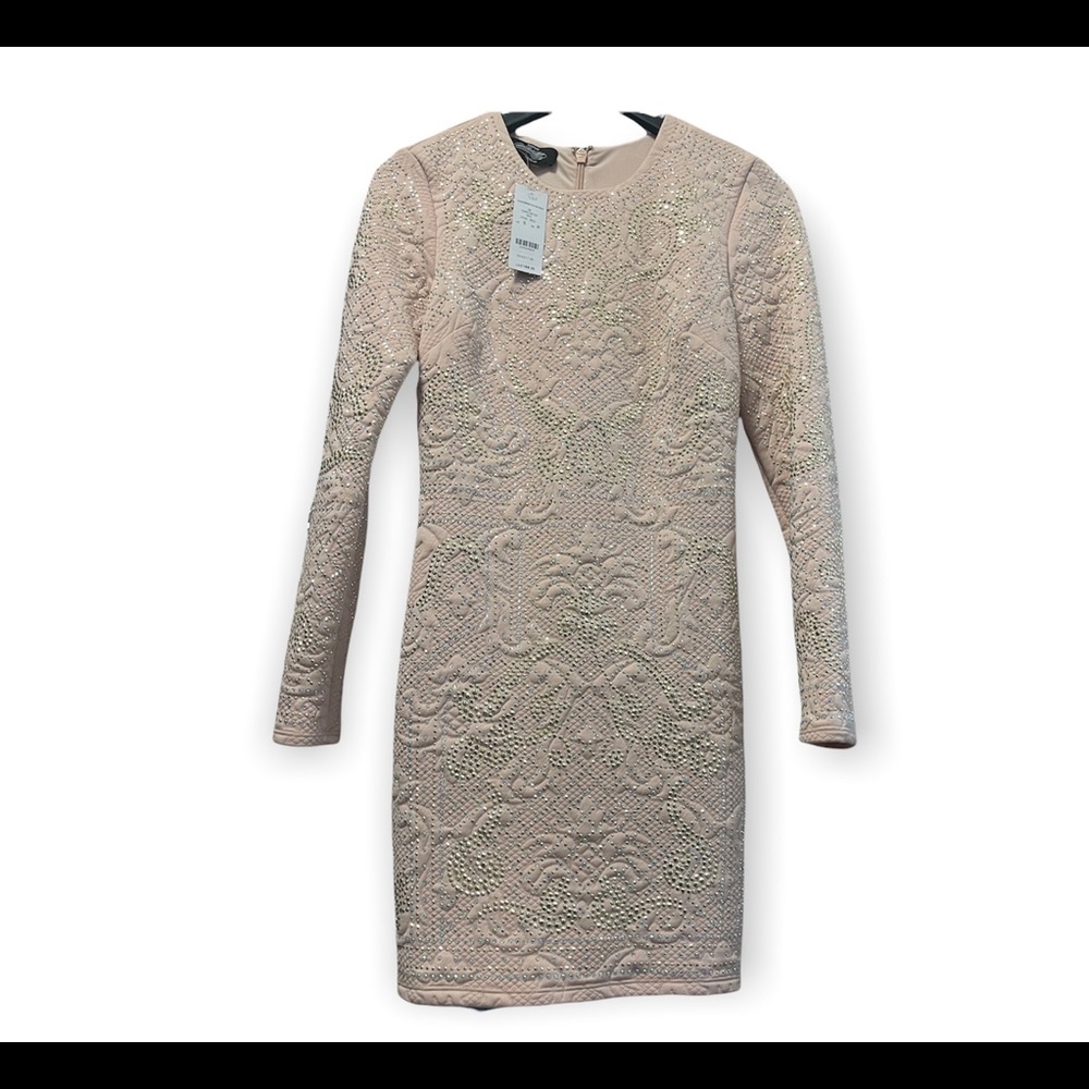 Blush pink sparkle dress by BeBe